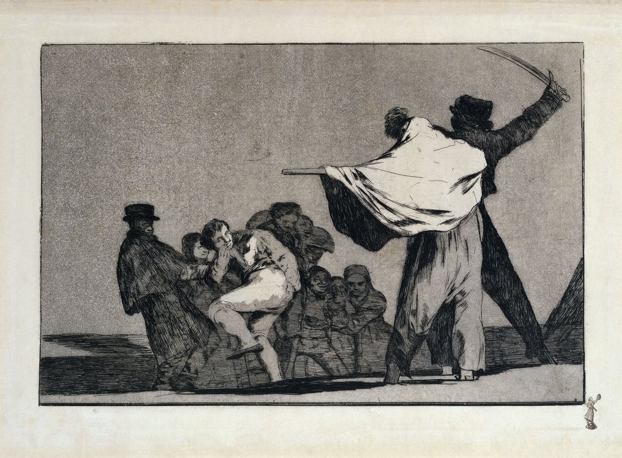 Une absurdité bien connue, ou encore : Proverbe supplémentaire : « Quel guerrier ! » - Francisco Jose de Goya y Lucientes