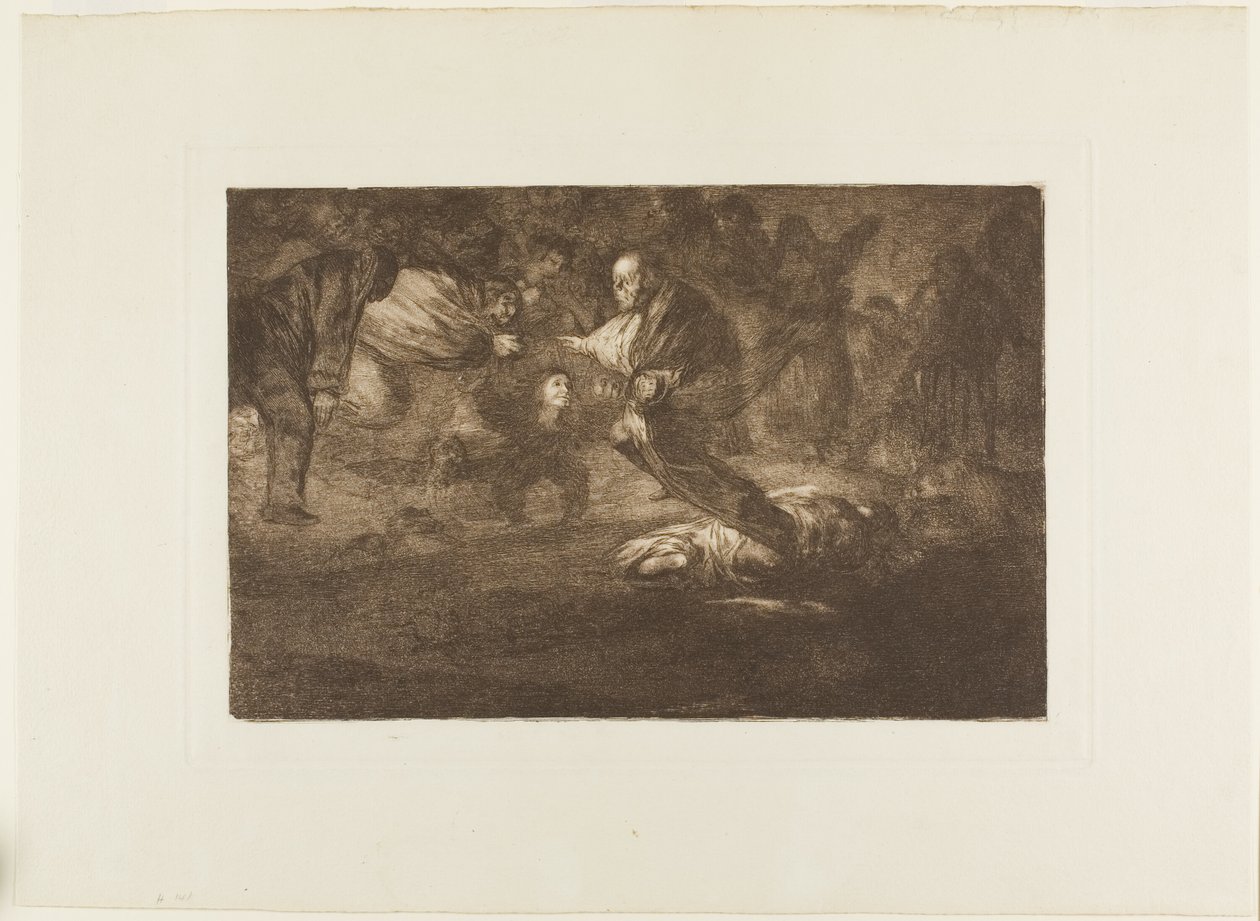 Dieu les crée et ils se rejoignent, planche 18 de Los Proverbios - Francisco Jose de Goya y Lucientes