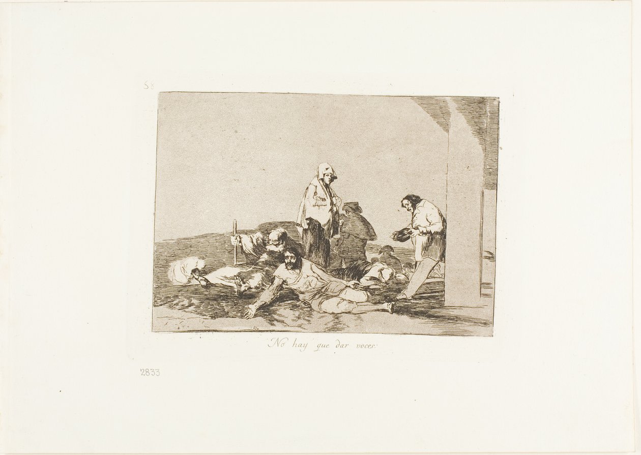 Il ne sert à rien de crier, planche 58 des Désastres de la guerre - Francisco Jose de Goya y Lucientes