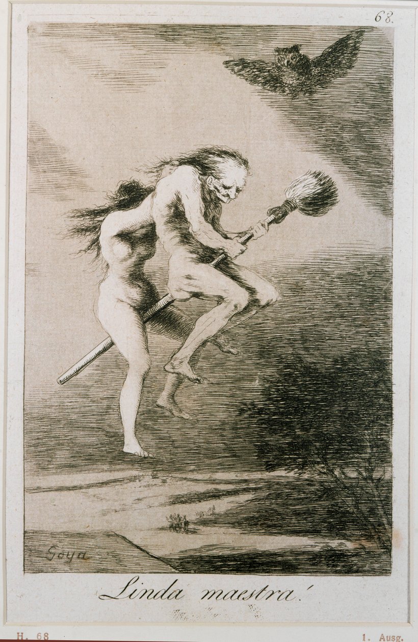 Linda maestra - Douce maîtresse, gravure No ... (gravure) - Francisco Jose de Goya y Lucientes