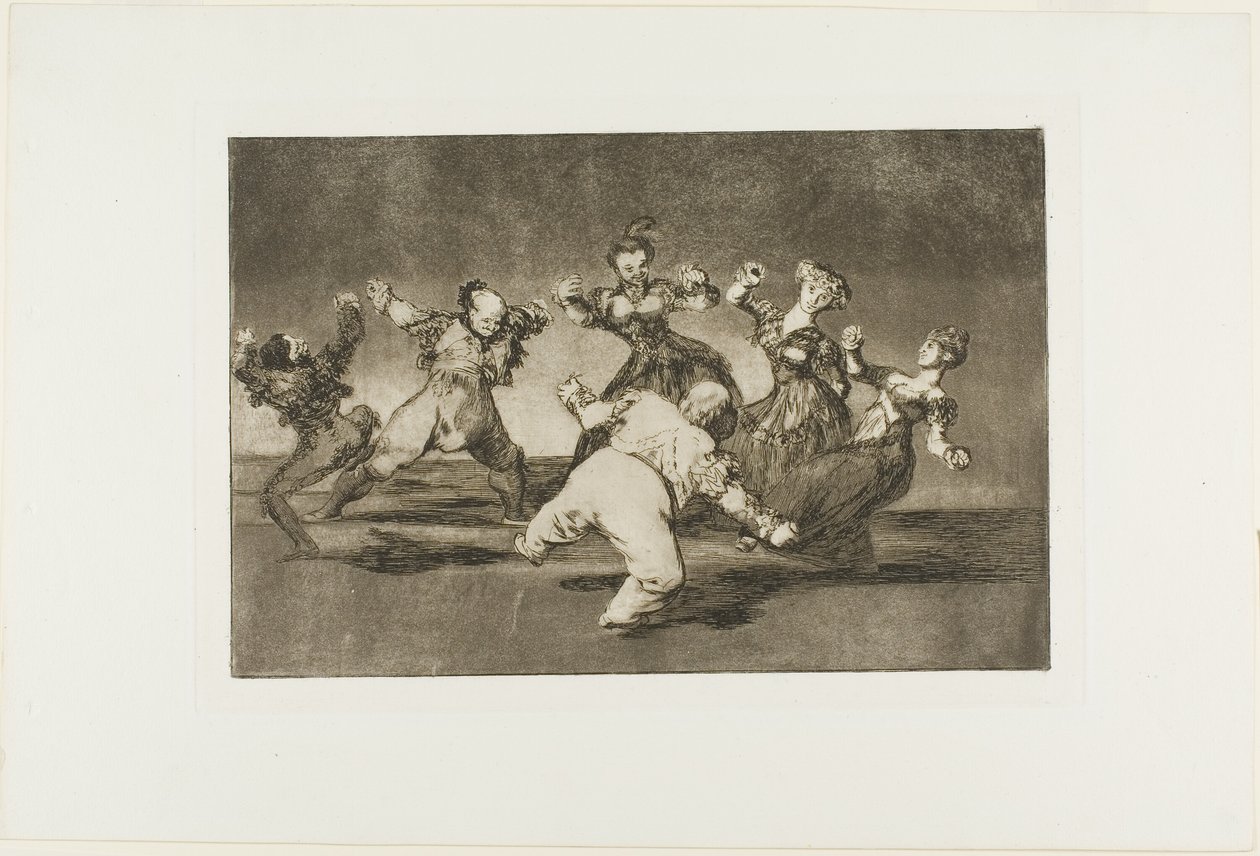 Folie joyeuse, de Disparates, publié comme planche 12 dans Los Proverbios - Francisco Jose de Goya y Lucientes