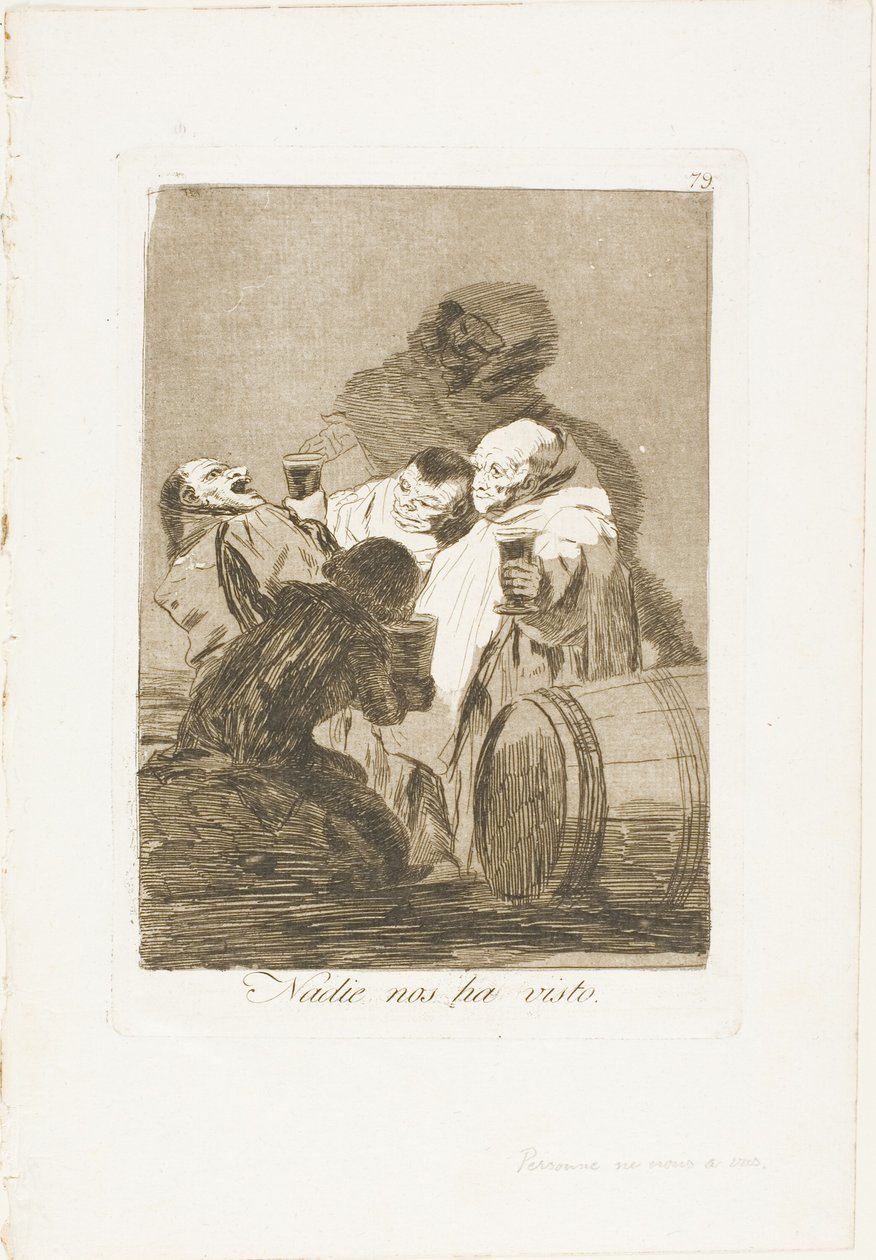 Personne ne nous a vus, planche 79 de Los Caprichos - Francisco Jose de Goya y Lucientes