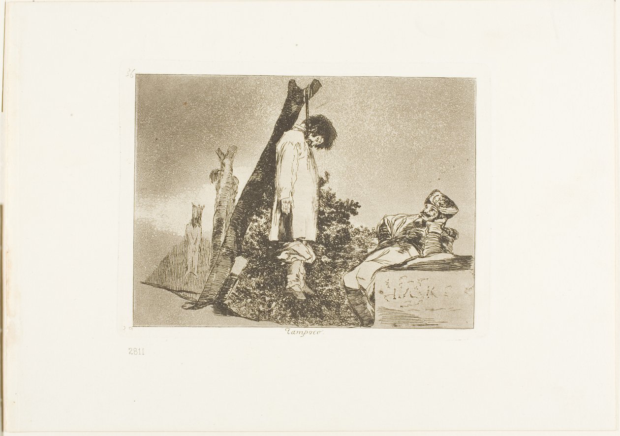 Pas dans ce cas, planche 36 de Les Désastres de la guerre - Francisco Jose de Goya y Lucientes