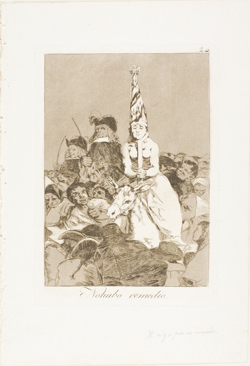Rien ne pouvait être fait à ce sujet, planche 24 de Los Caprichos - Francisco Jose de Goya y Lucientes