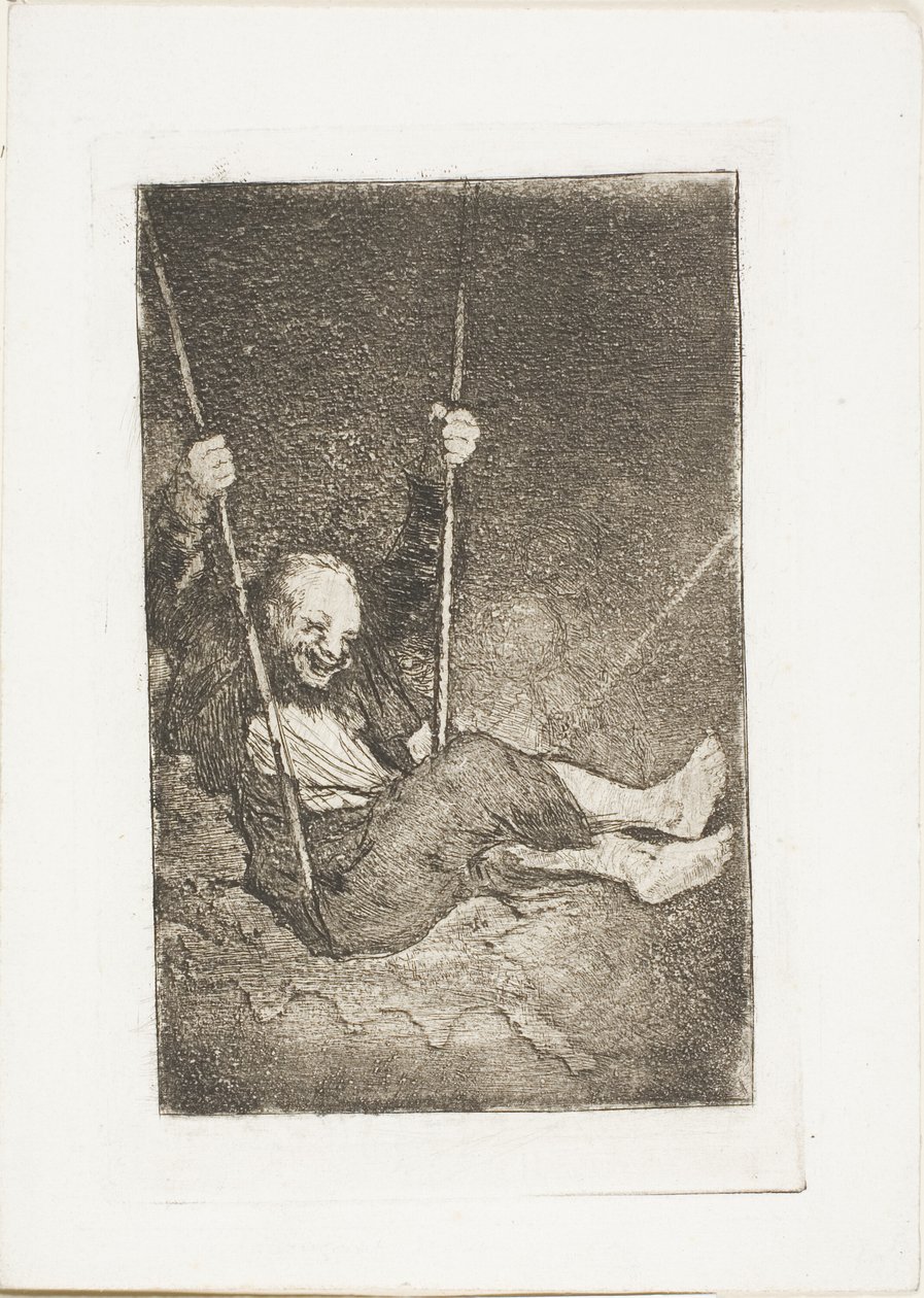 Vieil homme sur une balançoire - Francisco Jose de Goya y Lucientes