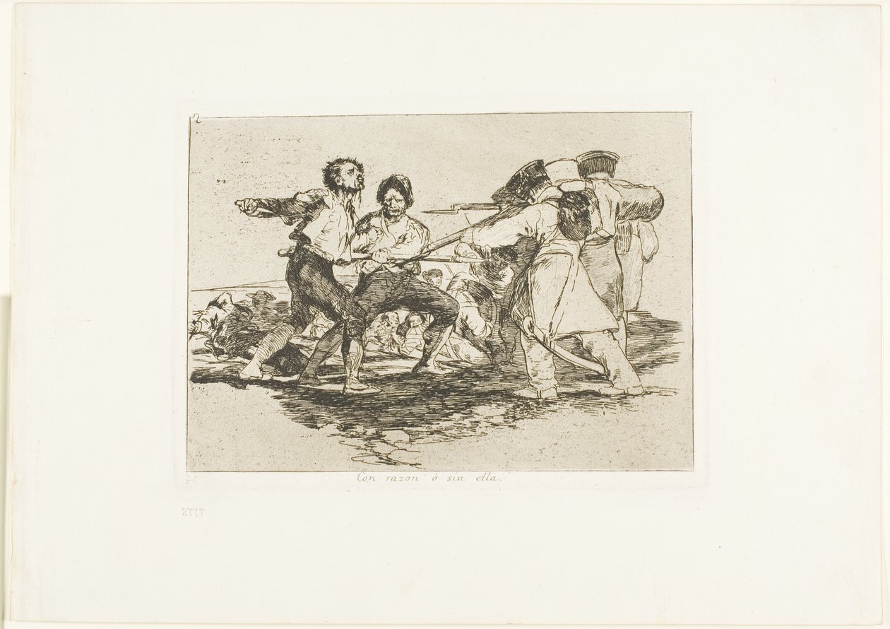 À tort ou à raison, planche deux de Les Désastres de la guerre - Francisco Jose de Goya y Lucientes