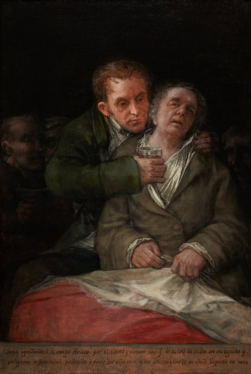 Autoportrait avec le Dr Arrieta - Francisco Jose de Goya y Lucientes