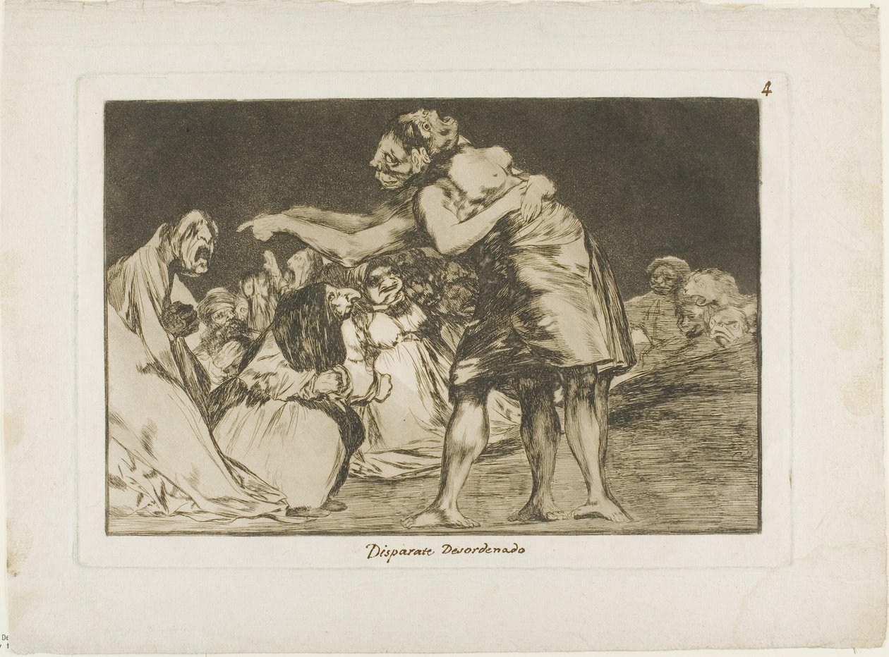 Celle qui est mal mariée ne manque jamais une occasion de le dire, planche sept de Los Proverbios - Francisco Jose de Goya y Lucientes