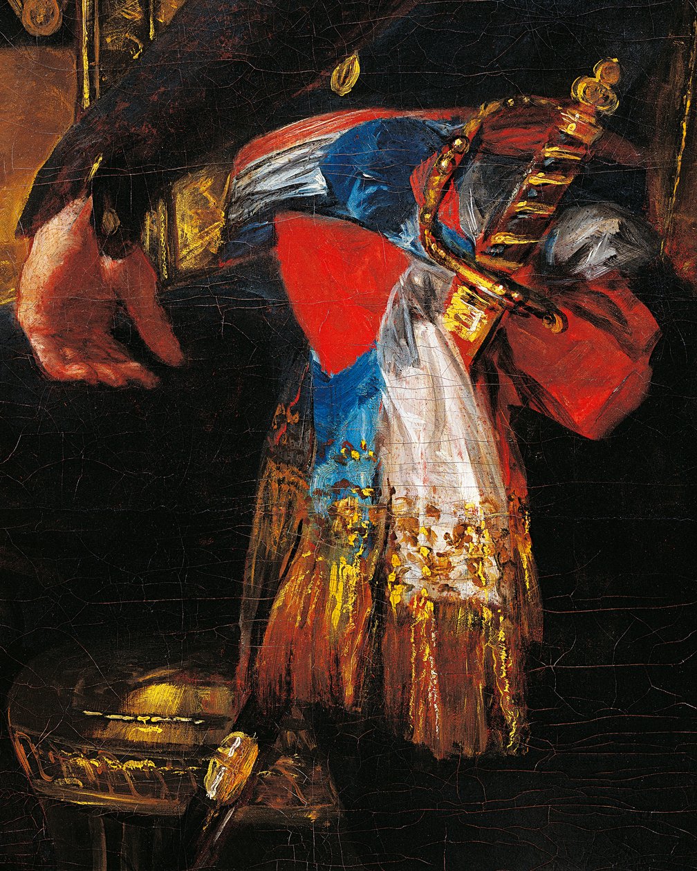 Épée et écharpe, détail du portrait de Ferdinand Guillemardet, ambassadeur de France en Espagne de 1798 à 1800 - Francisco Jose de Goya y Lucientes