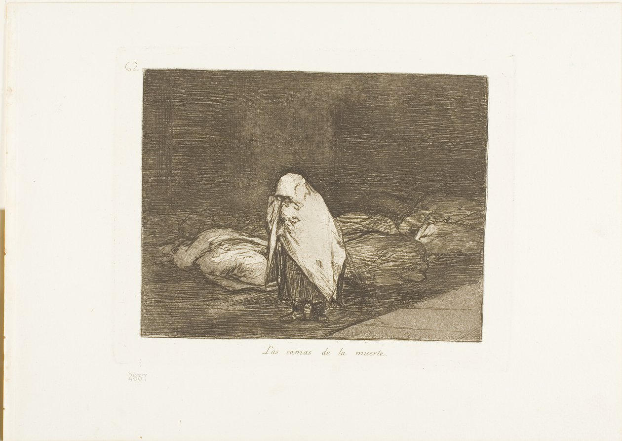 Les lits de la mort, planche 62 de Les Désastres de la guerre - Francisco Jose de Goya y Lucientes