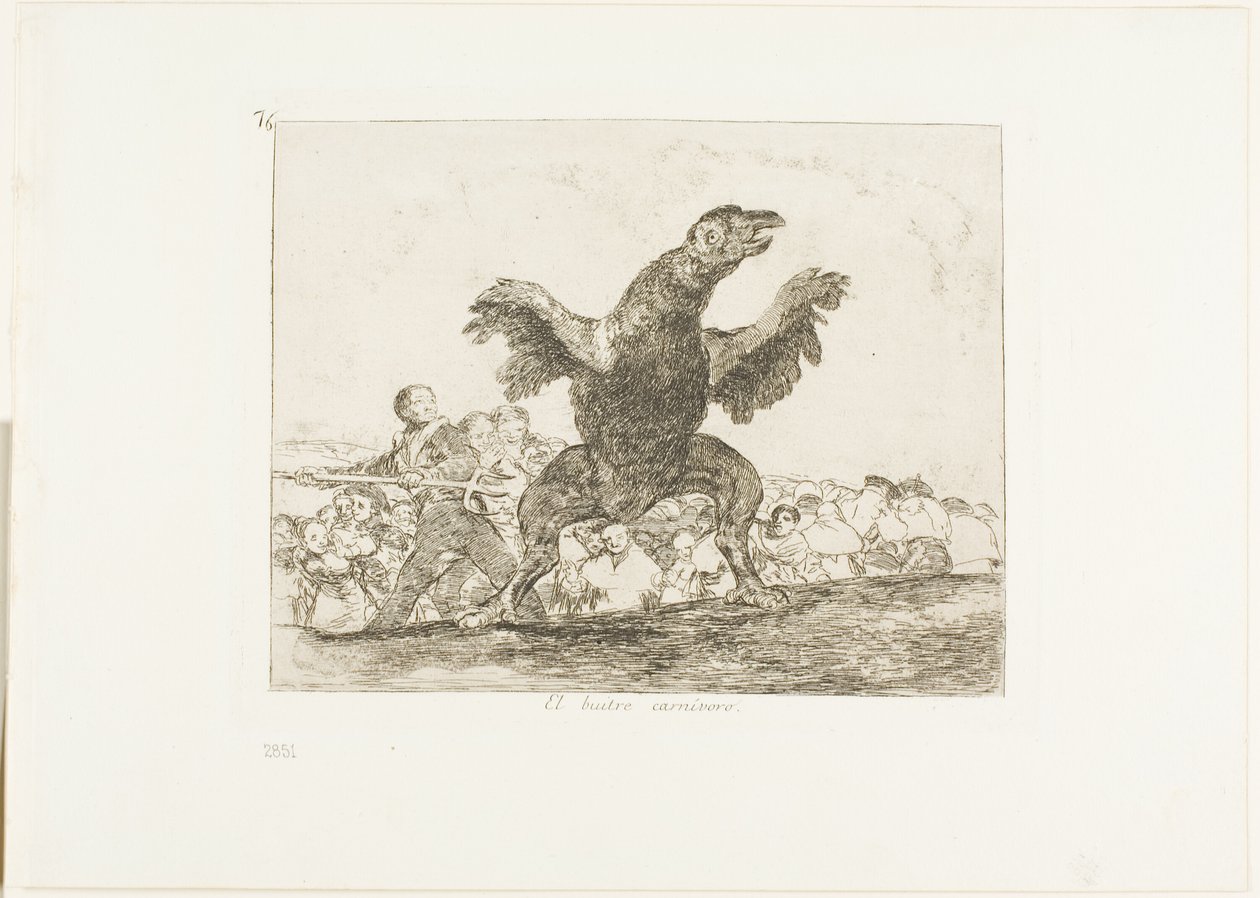 Le Vautour carnivore, planche 76 des Désastres de la guerre - Francisco Jose de Goya y Lucientes