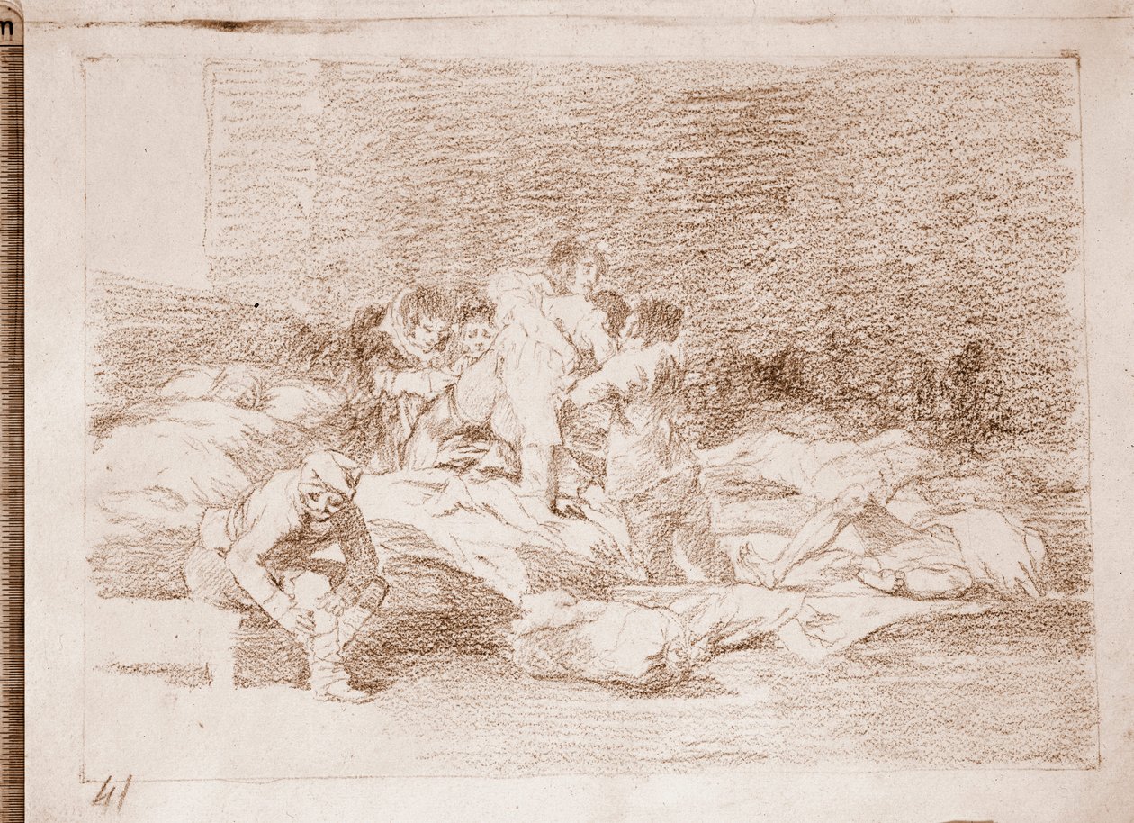 Les désastres de la guerre : Et eux aussi (dessin préparatoire) - Francisco de Goya