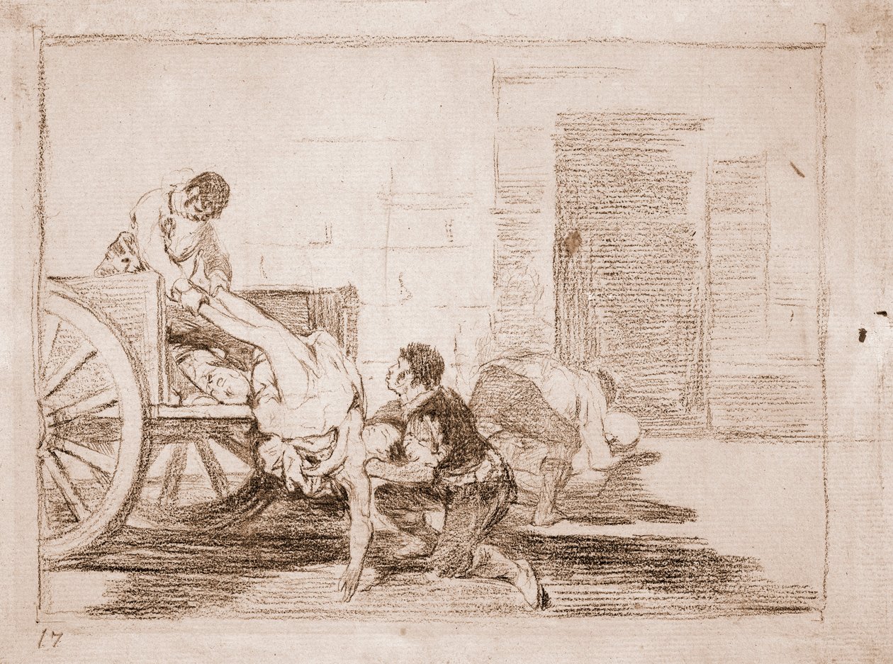 Les Désastres de la guerre : Chariots vers le cimetière - Francisco de Goya