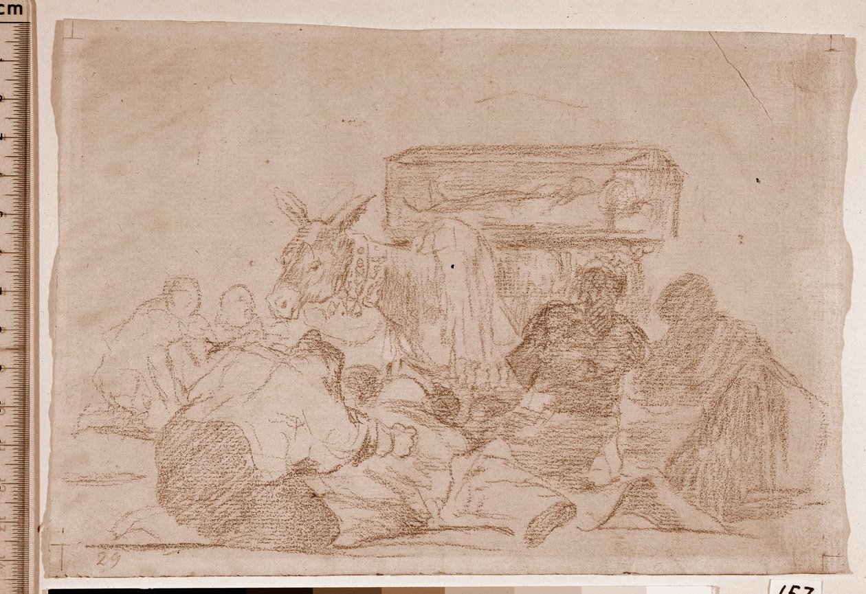 Les Désastres de la guerre : Étrange dévotion (dessin préparatoire) - Francisco de Goya