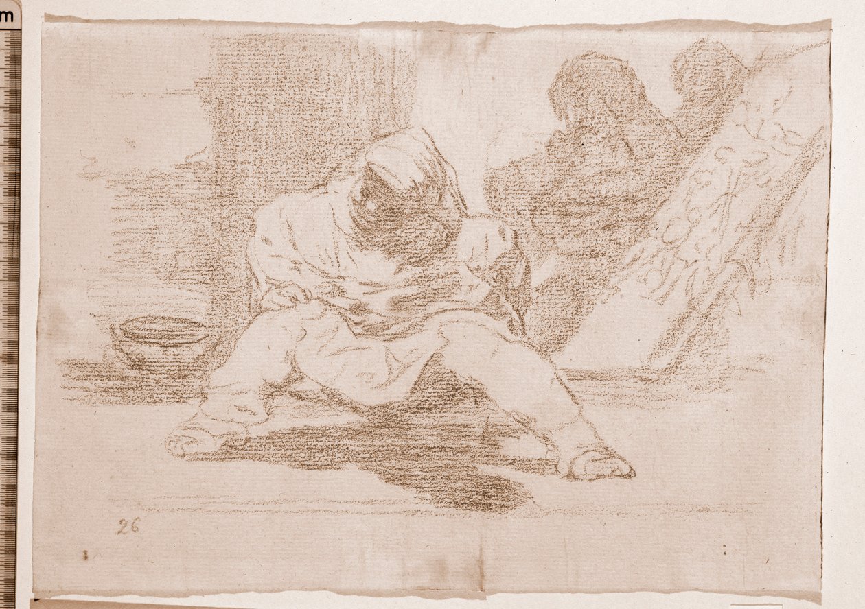 Les désastres de la guerre : Quelle folie ! (dessin préparatoire) - Francisco de Goya