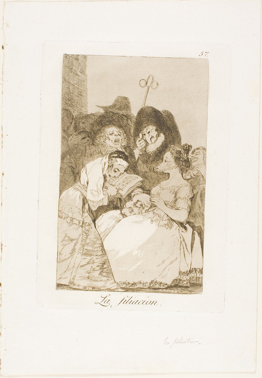 La filiation, planche 57 de Los Caprichos - Francisco Jose de Goya y Lucientes