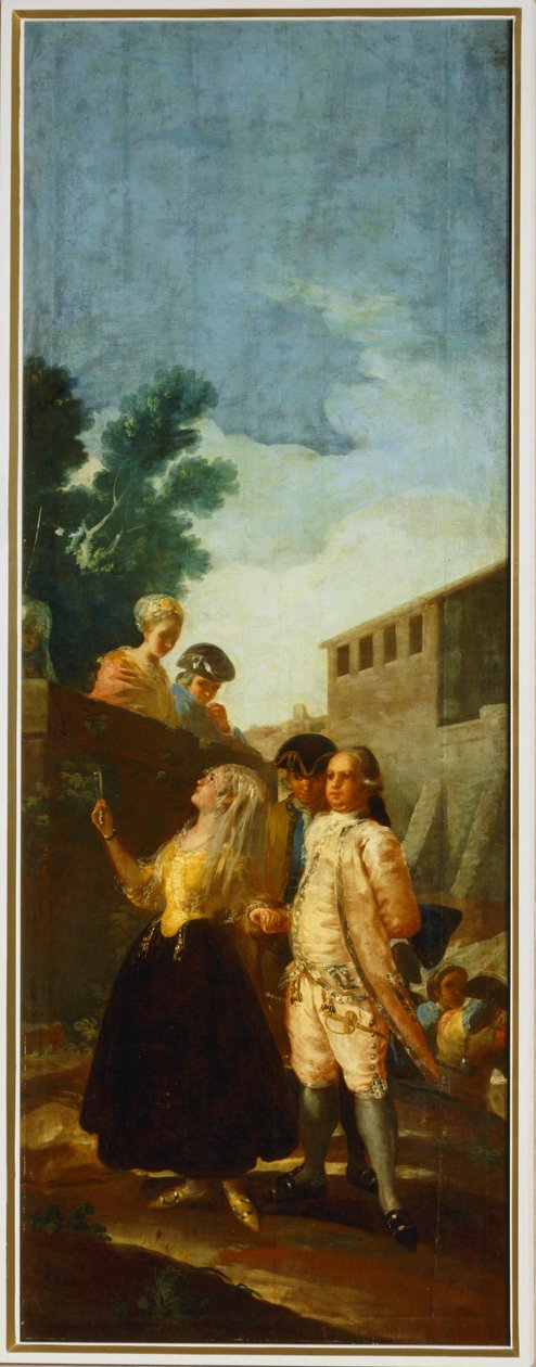 Le soldat et la femme ... (peinture sur toile) - Francisco Jose de Goya y Lucientes