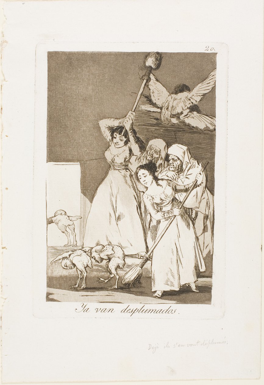 Les voilà plumés, planche 20 de Los Caprichos - Francisco Jose de Goya y Lucientes