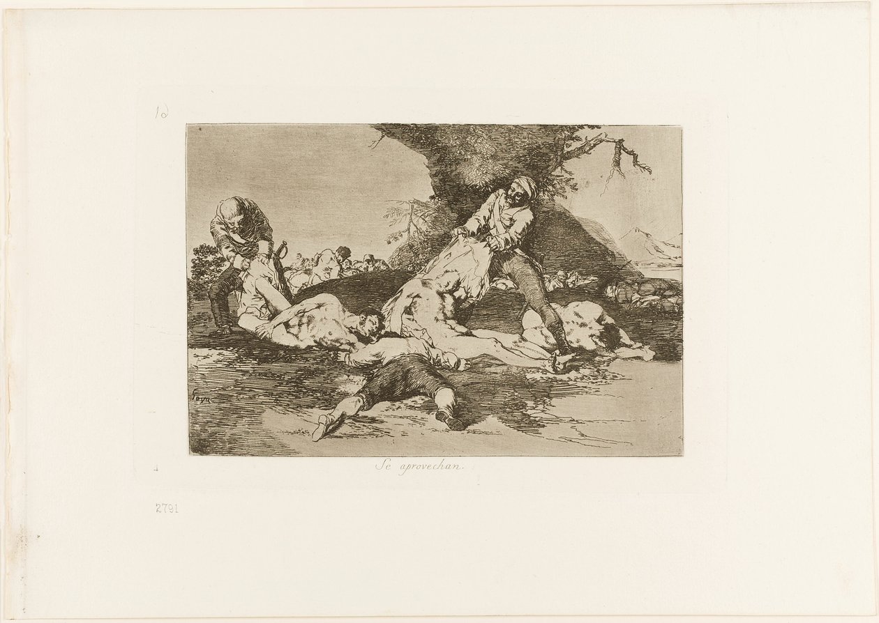 Ils les utilisent, planche 16 des Désastres de la guerre - Francisco Jose de Goya y Lucientes