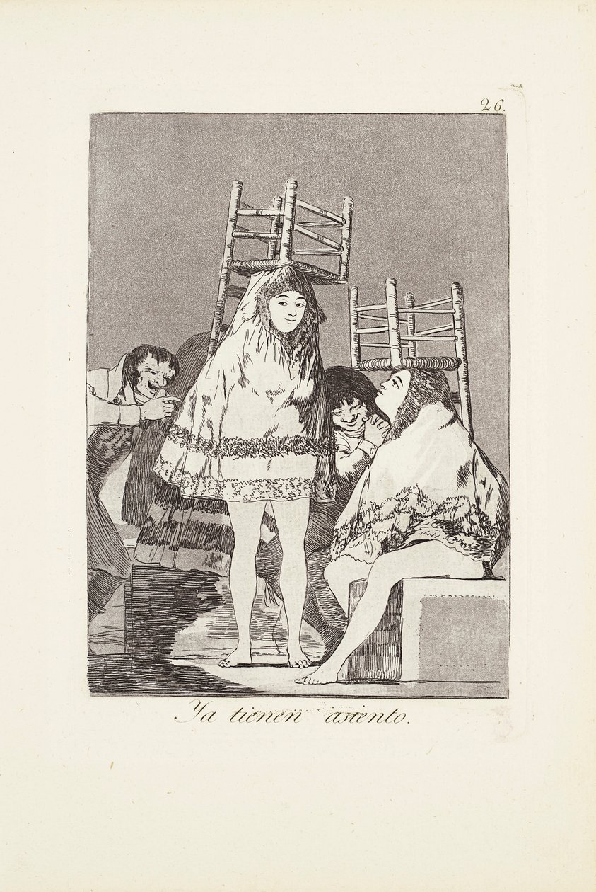 Ils ont déjà un siège (Ya tienen asiento) Planche 26 de: Los Caprichos - Francisco Jose de Goya y Lucientes