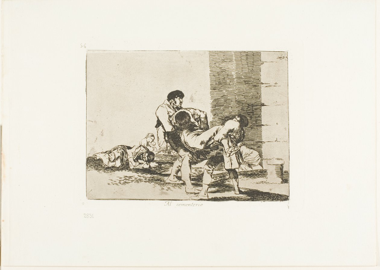 Au cimetière, planche 56 de Les Désastres de la guerre - Francisco Jose de Goya y Lucientes