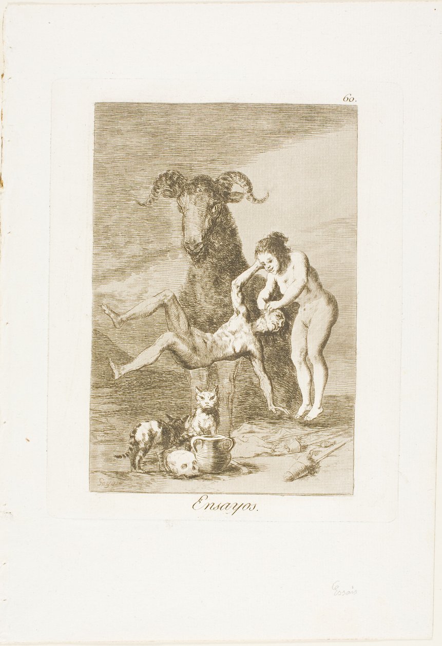Épreuves, planche 60 de Los Caprichos - Francisco Jose de Goya y Lucientes