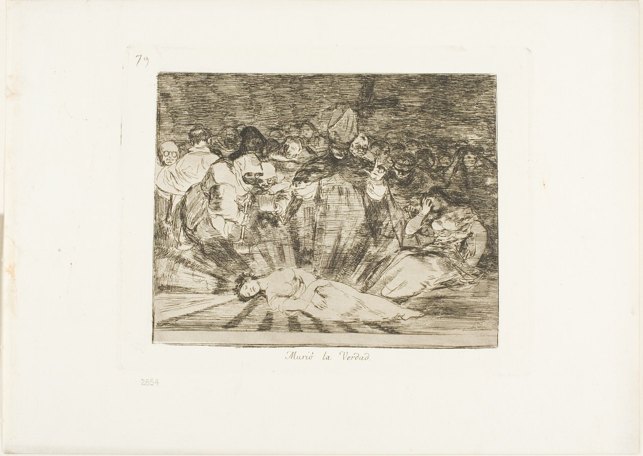 La vérité est morte, planche 79 des Désastres de la guerre - Francisco Jose de Goya y Lucientes