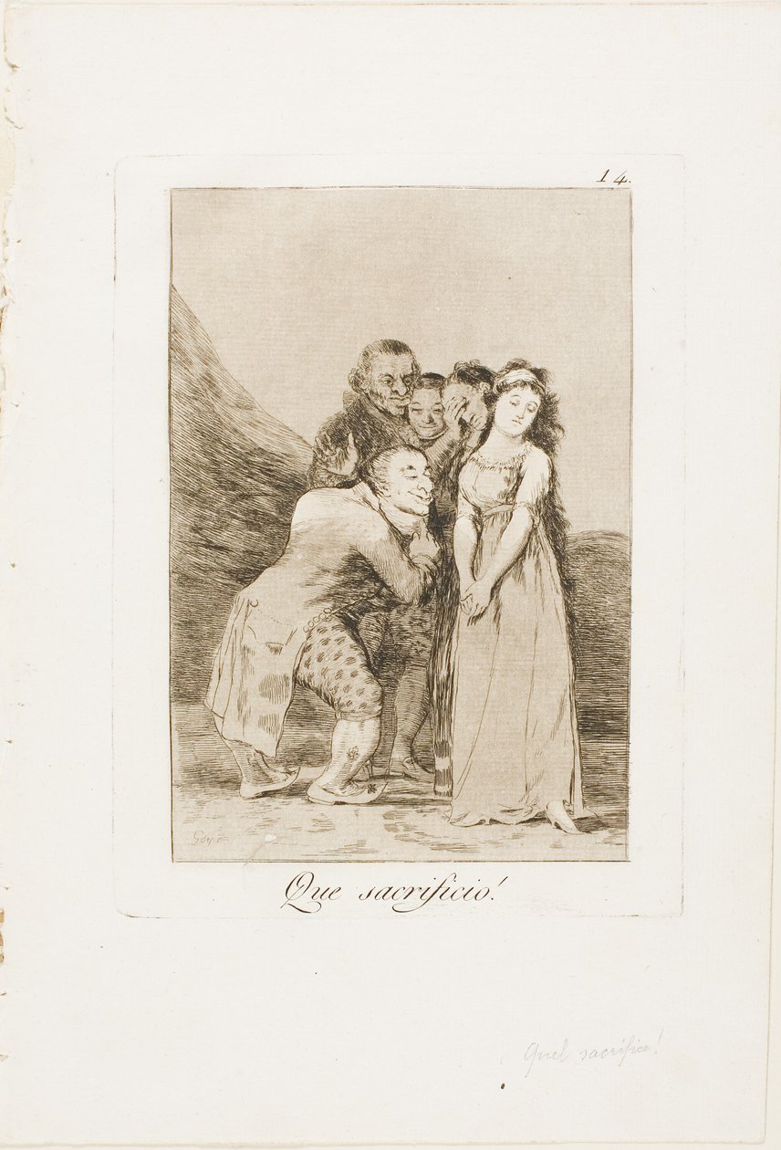 Quel sacrifice!, planche 14 de Los Caprichos - Francisco Jose de Goya y Lucientes