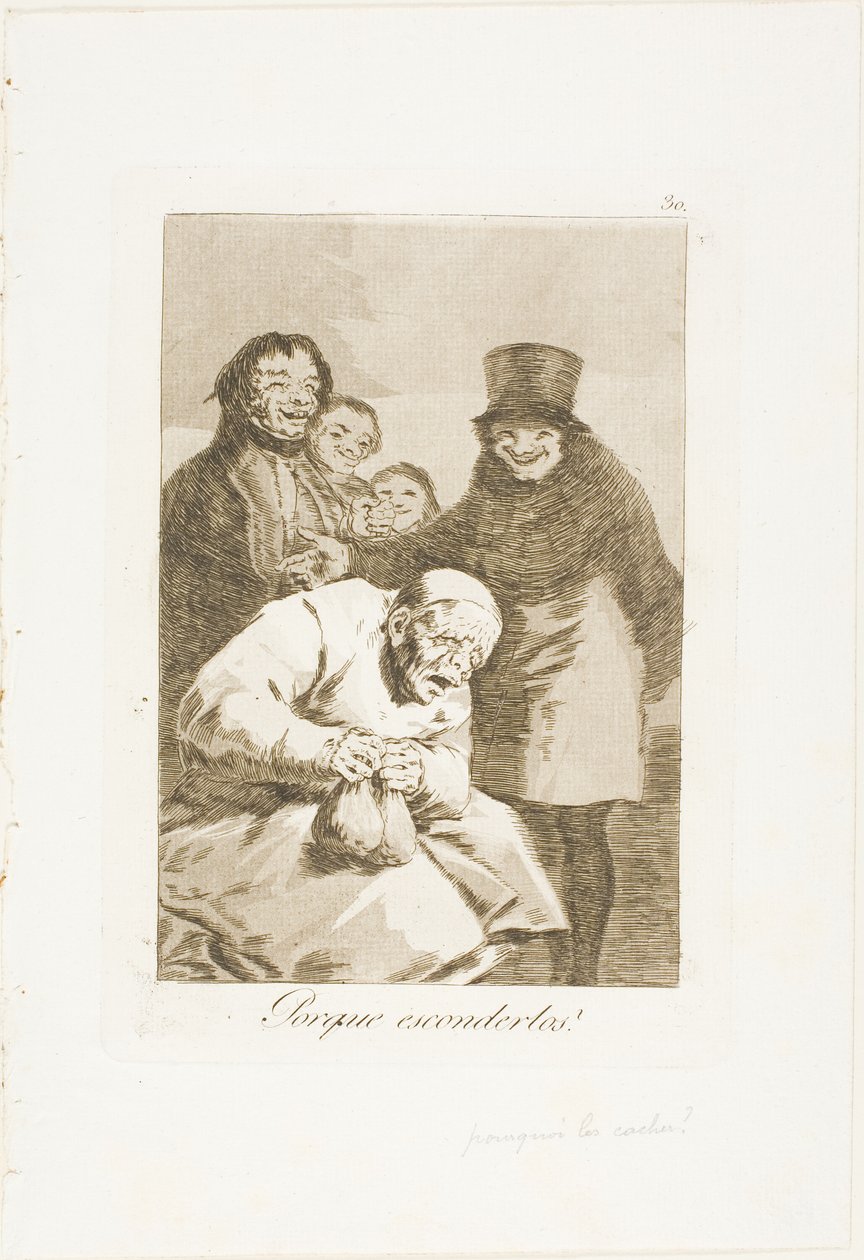 Pourquoi les Cacher ?, planche 30 de Los Caprichos - Francisco Jose de Goya y Lucientes