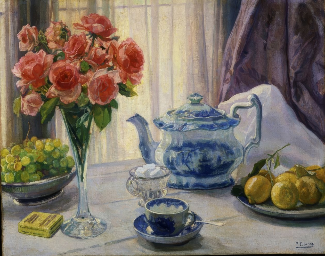 CONTRALUZ - SIGLO XX - 48X73 CM - Francisco Llorens Diaz