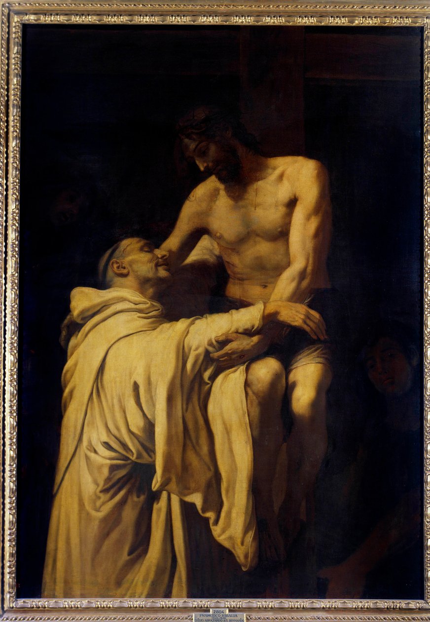 Christ prenant Saint Bernard de Clairvaux (San Bernardo di Chiaravalle) (1090-1153) dans ses bras - Francisco Ribalta