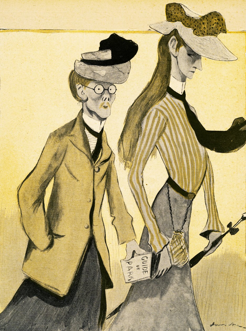 Une jeune femme anglaise en France avec sa chaperonne, 1903 - Francisco Sancha y Lengo