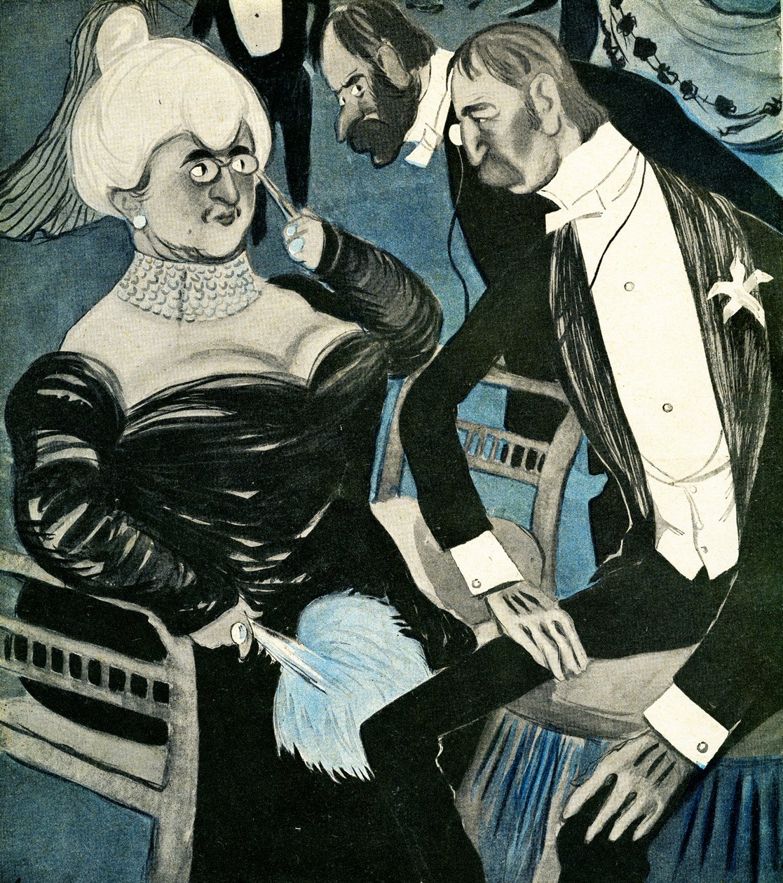 Un Anglais demande à une Française de danser, 1905 - Francisco Sancha y Lengo