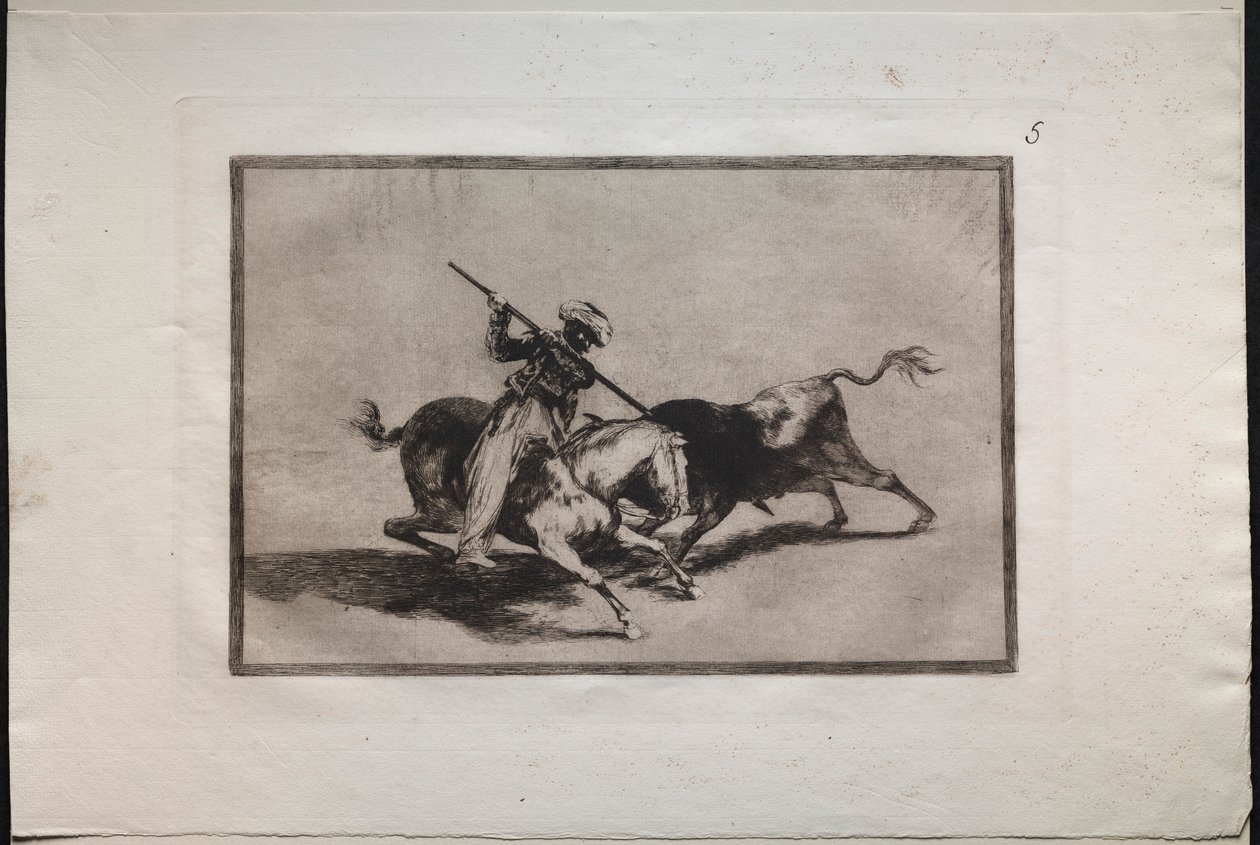 Corridas : Le Maure fougueux Gazul est le premier à combattre selon les règles, 1876 - Francisco de Goya