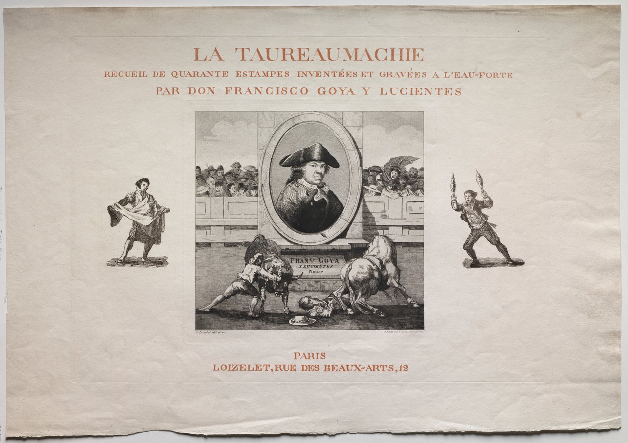 Corridas : Page de titre - Francisco de Goya