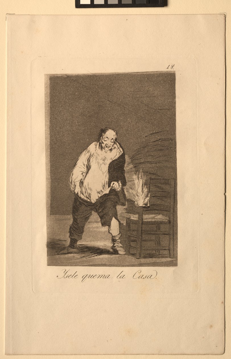 Caprichos : Et sa maison est en feu - Francisco de Goya