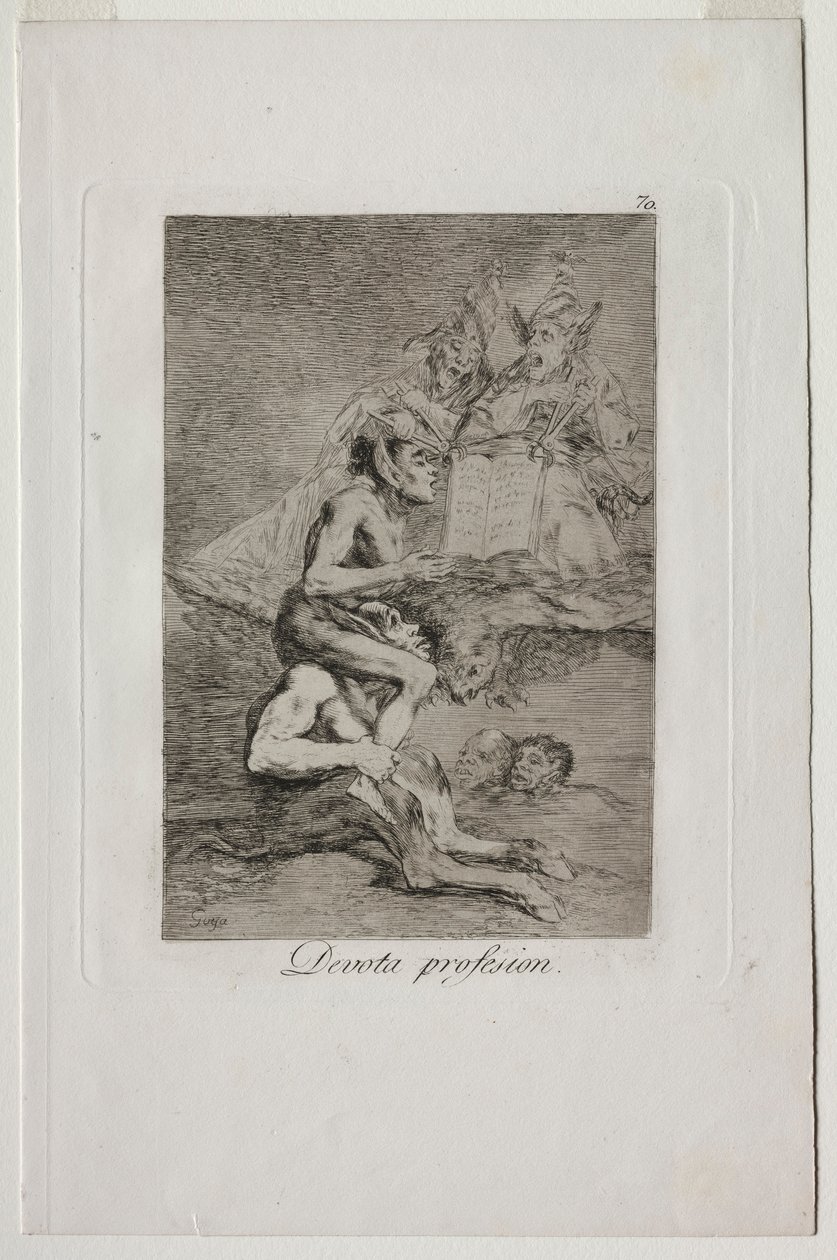 Caprichos : Profession dévote - Francisco de Goya