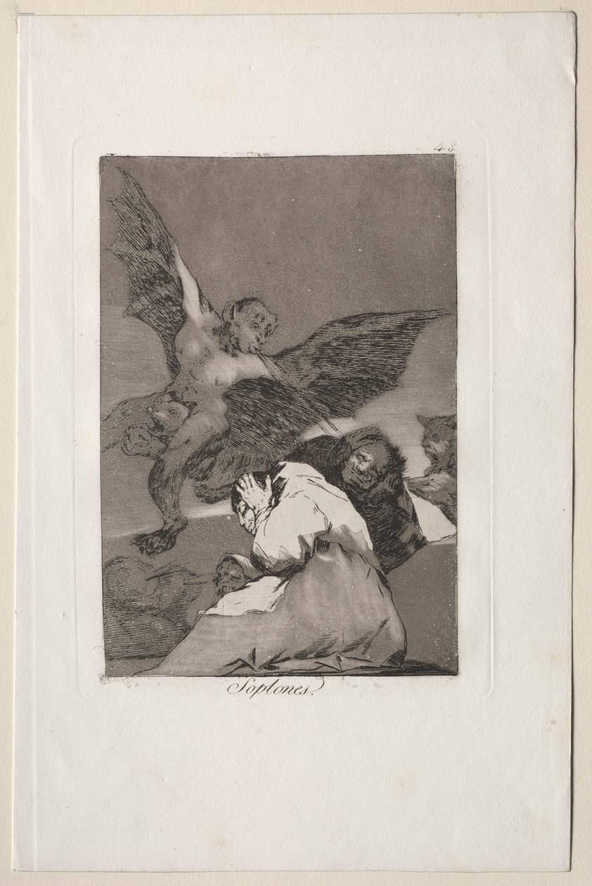 Caprichos : Colporteurs - Rafales de vent - Francisco de Goya