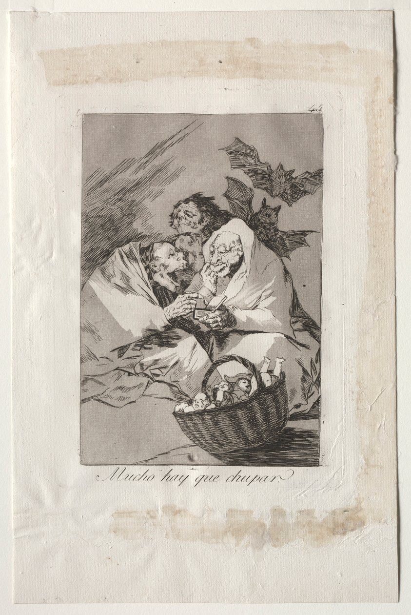 Caprichos : Il y a beaucoup à sucer, 1799 - Francisco de Goya