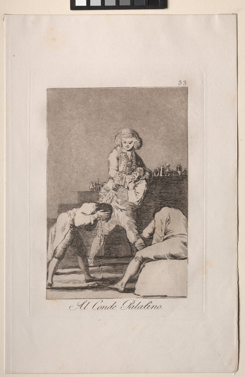 Caprichos: Au comte palatin ou comte du palais - Francisco de Goya