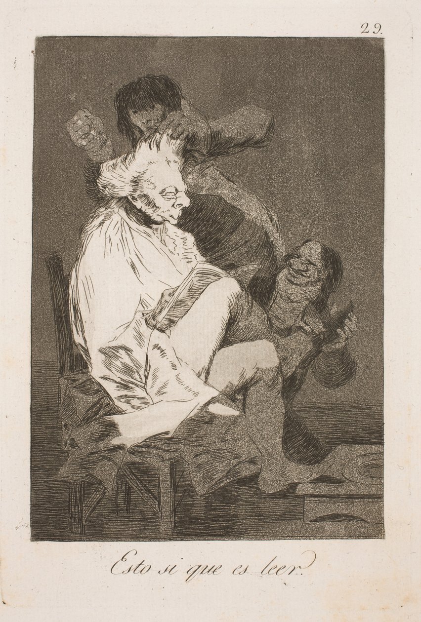 Dette kaldes at læse - Francisco de Goya