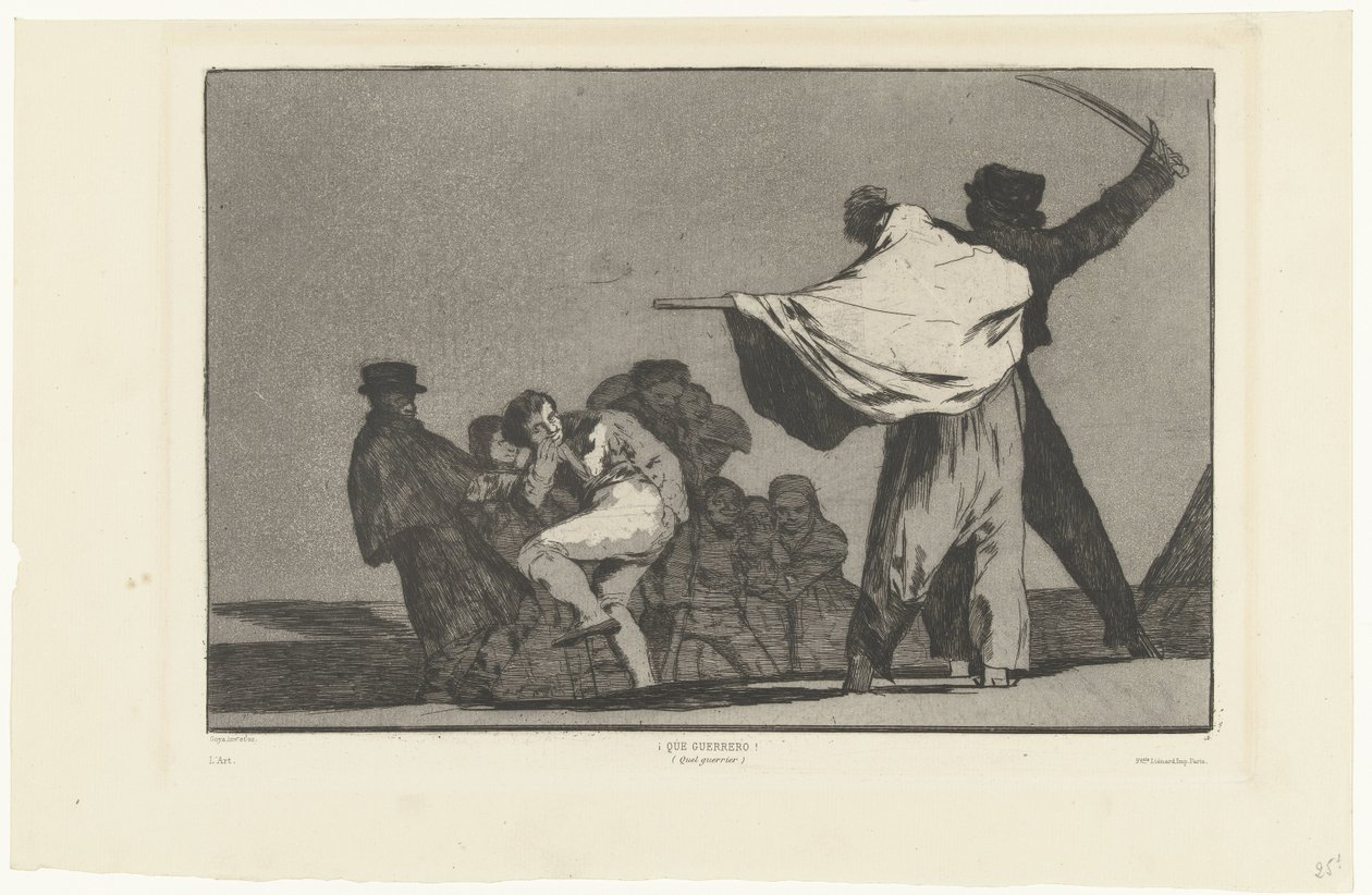 Die soldaat! Quel guerrier (De bekende dwaasheid) (De spreekwoorden) - Francisco de Goya