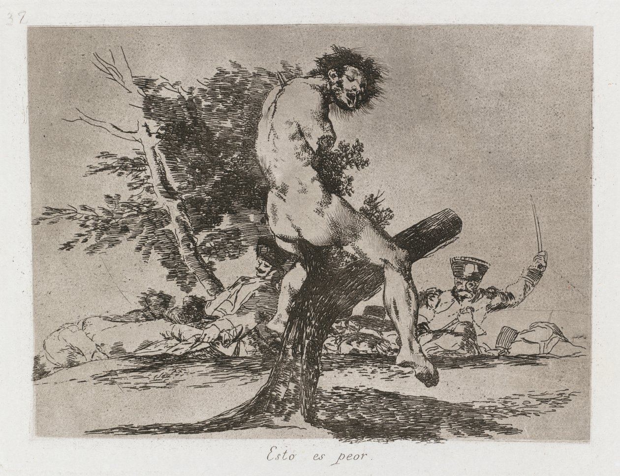 Les Désastres de la Guerre : Pl. 37, Cela est pire, 1810-1813 - Francisco de Goya