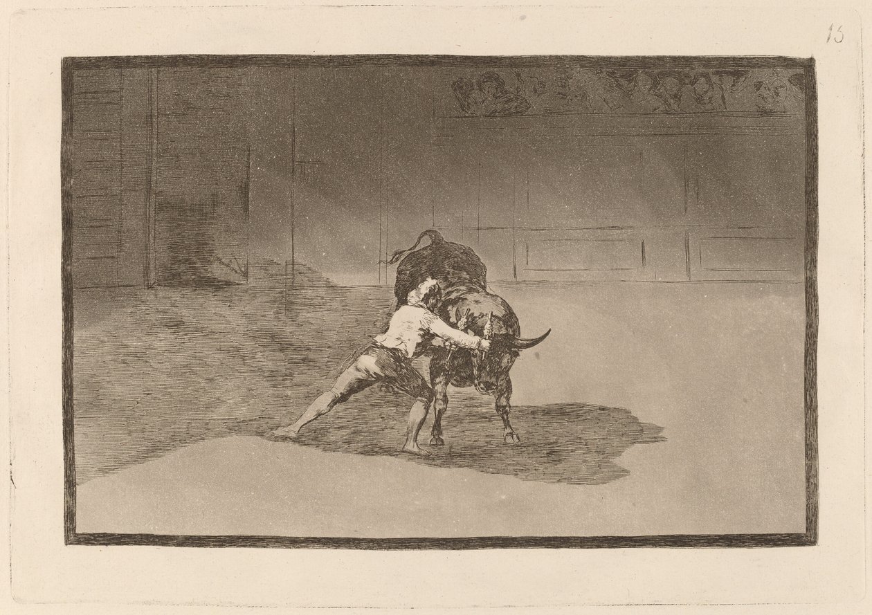 El famoso Martincho poniendo banderillas al quiebro - Francisco de Goya