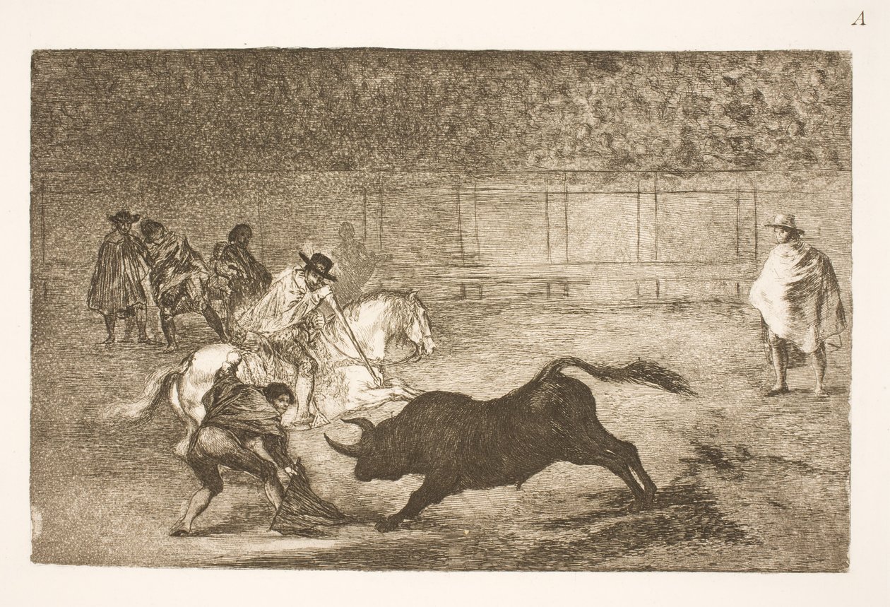 Un cavalier espagnol casse des lances courtes avec l