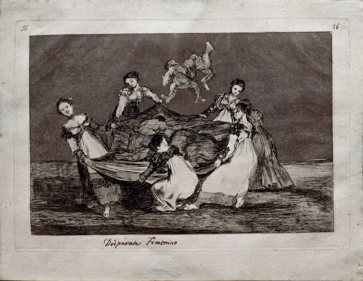 Folie féminine de la série Los Disparates - Francisco de Goya