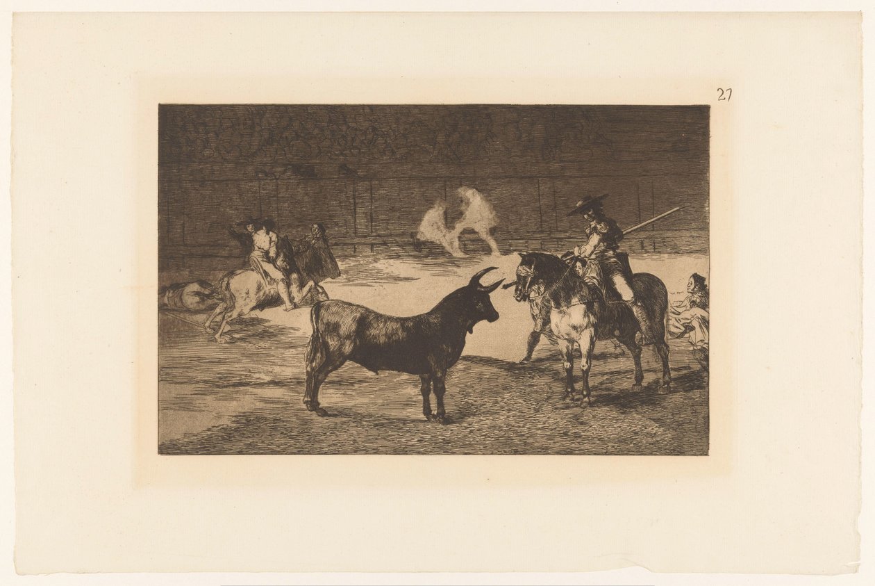 Fernando del Toro défiant un taureau
La Tauromachie (série) - Francisco de Goya