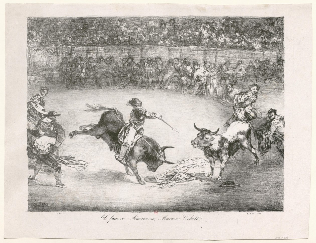 [Les Taureaux de Bordeaux : le célèbre Américain Mariano Ceballos] - Francisco de Goya