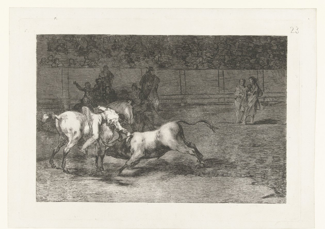 Mariano Ceballos tue un taureau (La Tauromaquia) - Francisco de Goya