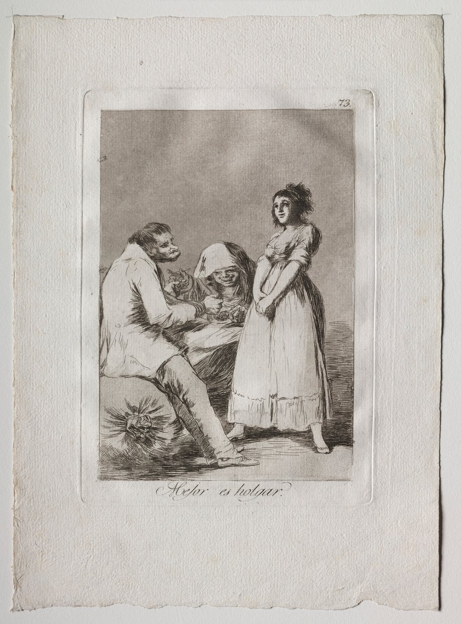 Ochenta Caprichos : Il vaut mieux être paresseux, 1793-1798 - Francisco de Goya